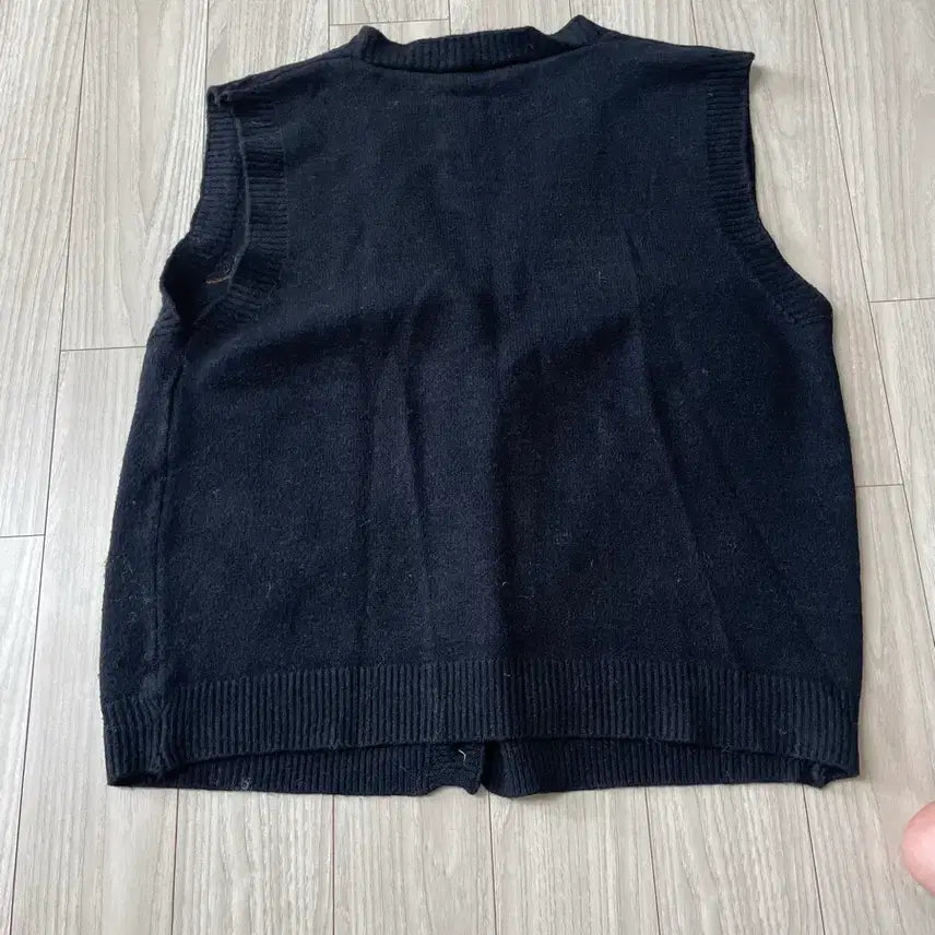 [BUNJANG] Black Pattern Knit Vest / 블랙 패턴 니트 조끼