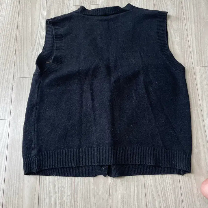 [BUNJANG] Black Pattern Knit Vest / 블랙 패턴 니트 조끼