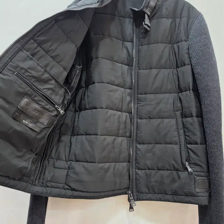 [BUNJANG] Neil Barrett Black Padded Knit Mix Jacket / (정품)닐바렛 블랙 패딩 니트 믹스 자켓