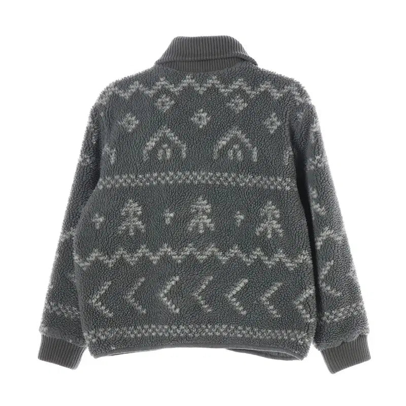 [BUNJANG] NORDISK Grey Nordic Pattern Fleece Jacket - Size S / 노르디스크 그레이 노르딕 패턴 플리스 자켓 S
