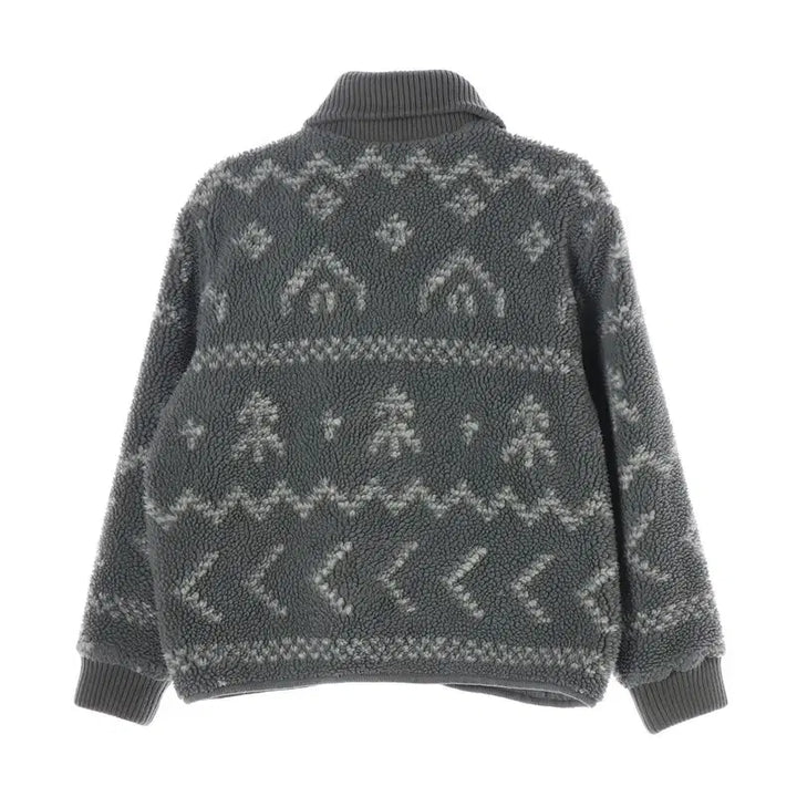 [BUNJANG] NORDISK Grey Nordic Pattern Fleece Jacket - Size S / 노르디스크 그레이 노르딕 패턴 플리스 자켓 S