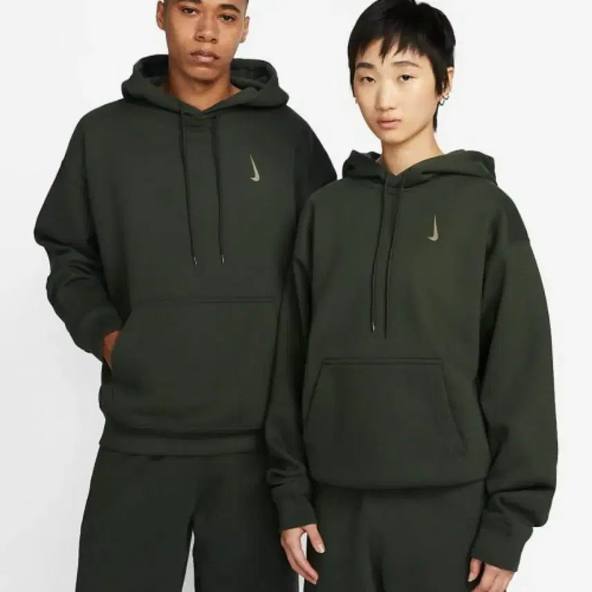 [BUNJANG] Billie Eilish x Nike NRG Sequoia Olive Hoodie Setup Set / 빌리아일리시 nrg 나이키 세콰이아 올리브 후드 셋업 세트