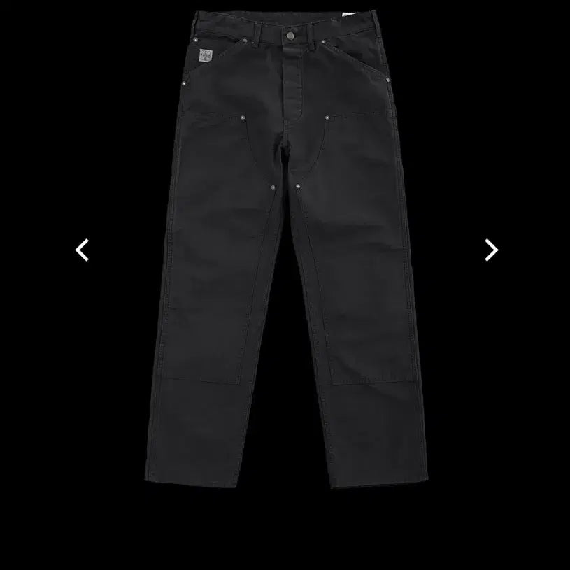 [BUNJANG] Alfred Double Knee Work Pants Black / 알프레드 더블니 워크 팬츠 블랙