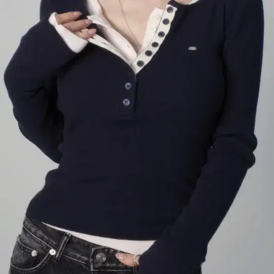 [BUNJANG] Pale Jade Henley Neck Warmer T-shirt / 11시까지만 내림,품절상품)페일제이드 헨리넥 워머 티