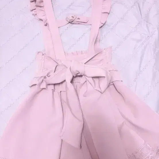 [BUNJANG] Liz Lisa Pink Suspender Skirt / 리즈리사 서스펜더 정품 교판