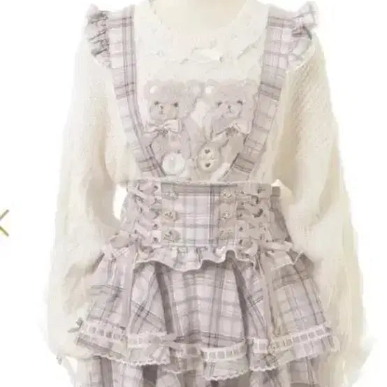 [BUNJANG] Liz Lisa Pink Suspender Skirt / 리즈리사 서스펜더 정품 교판