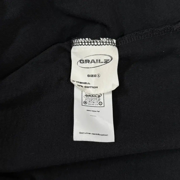 [BUNJANG] GRAILZ Black Short Sleeve Round T-Shirt / [F] GRAILZ 그레일즈 블랙 반팔 라운드 티셔츠