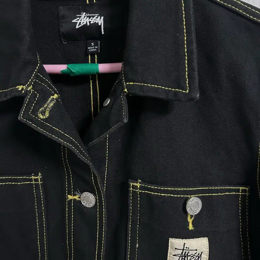 [BUNJANG] Stussy Black Denim Work Jacket / 스투시 블랙 데님 워크 자켓