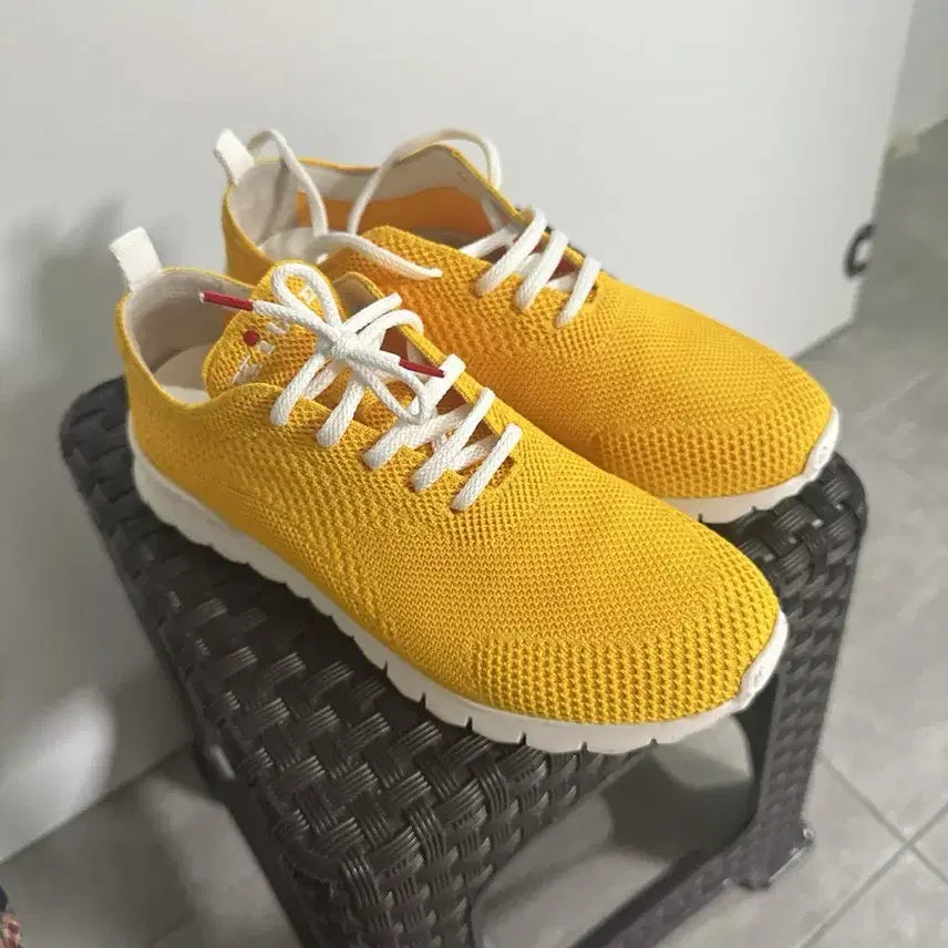 [BUNJANG] Kiton Mesh Sneakers Yellow / [6]키톤 메쉬 스니커즈 옐로우