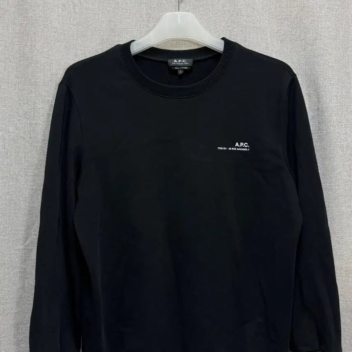 [BUNJANG] A.P.C. Black Sweatshirt Long Sleeve T-Shirt / [해외L] A.P.C. 아페쎄 블랙 맨투맨 긴팔 티셔츠