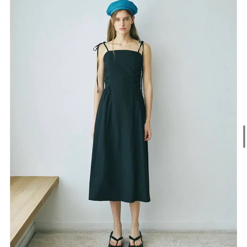 [BUNJANG] Etmont Shirring Dress - Black / 에트몽 셔링 원피스 M