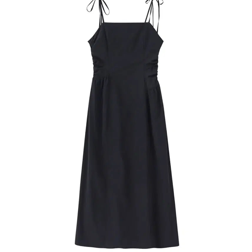[BUNJANG] Etmont Shirring Dress - Black / 에트몽 셔링 원피스 M