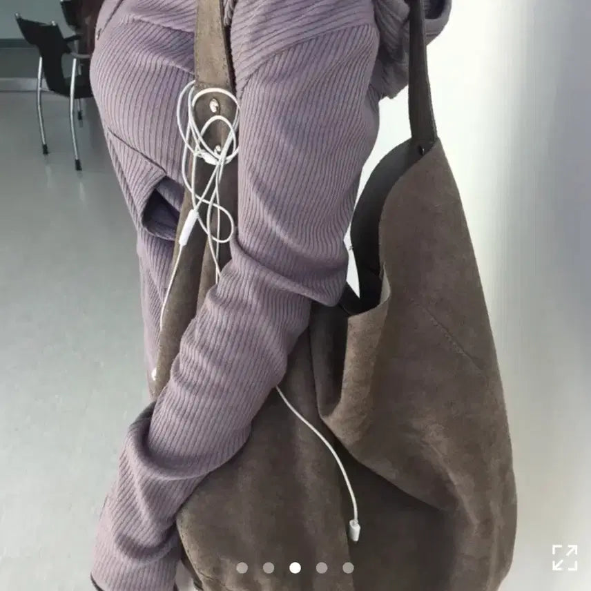 [BUNJANG] Vintage Suede Shoulder Bag / 에이블리 빈티지 스웨이드 숄더백 보부상가방