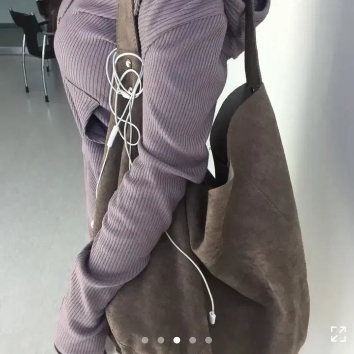 [BUNJANG] Vintage Suede Shoulder Bag / 에이블리 빈티지 스웨이드 숄더백 보부상가방