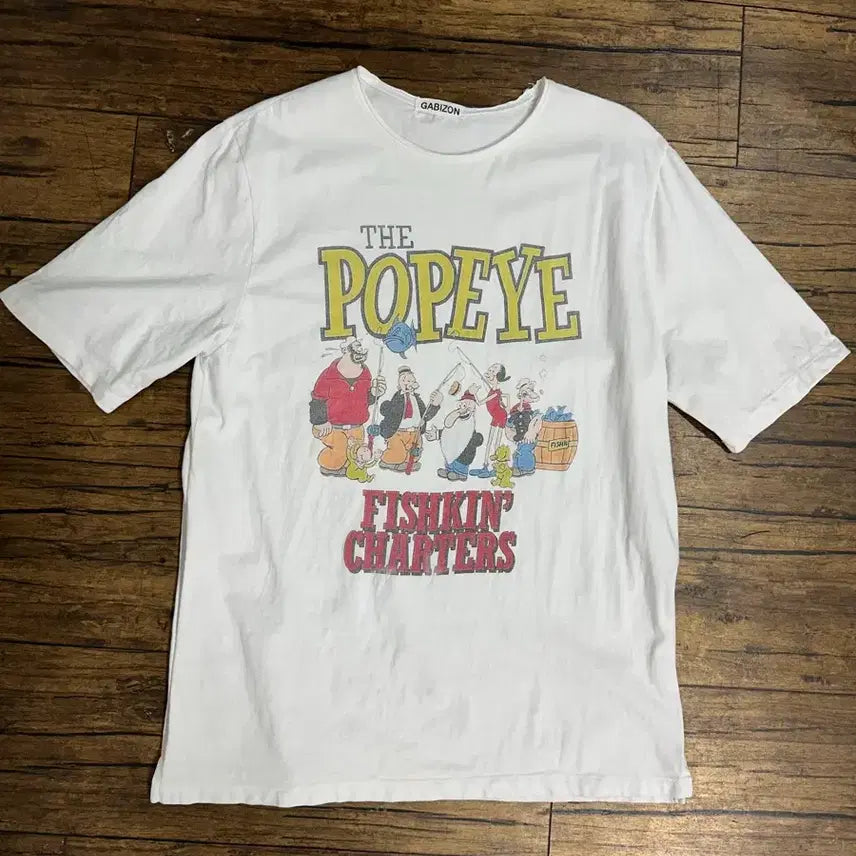 [BUNJANG] GABIZON Popeye Vintage T-shirt / GABIZON  Popeye 뽀빠이 빈티지 반팔티셔츠 L사이즈