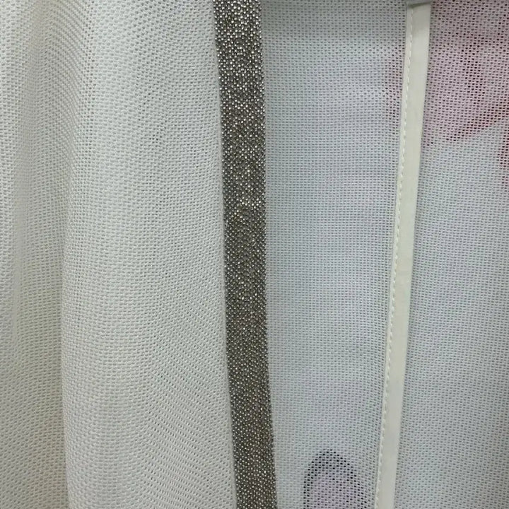 [BUNJANG] White Silver Embellished Open Jacket / 화이트 은색장식 오픈형 자켓