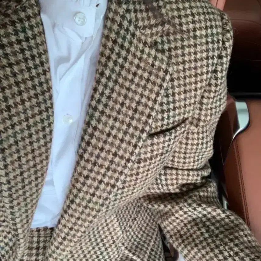 [BUNJANG] MyiAiko Houndstooth Jacket and Skirt Set / 마이아이코 알함브라문 하운드투스 자켓 스커트 셋업