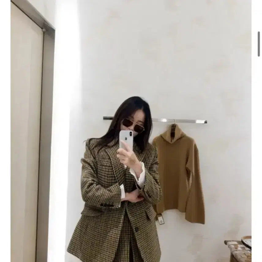 [BUNJANG] MyiAiko Houndstooth Jacket and Skirt Set / 마이아이코 알함브라문 하운드투스 자켓 스커트 셋업