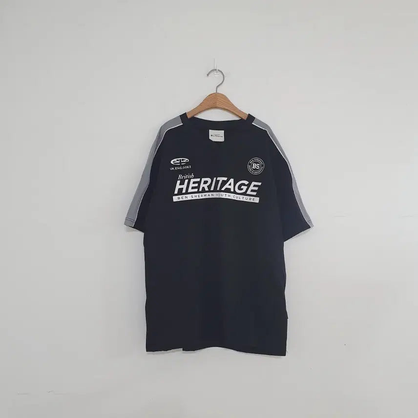 [BUNJANG] Ben Sherman Black Windbreaker Short Sleeve T-Shirt / No.2604190 벤셔먼 바람막이 반팔 티셔츠 블랙