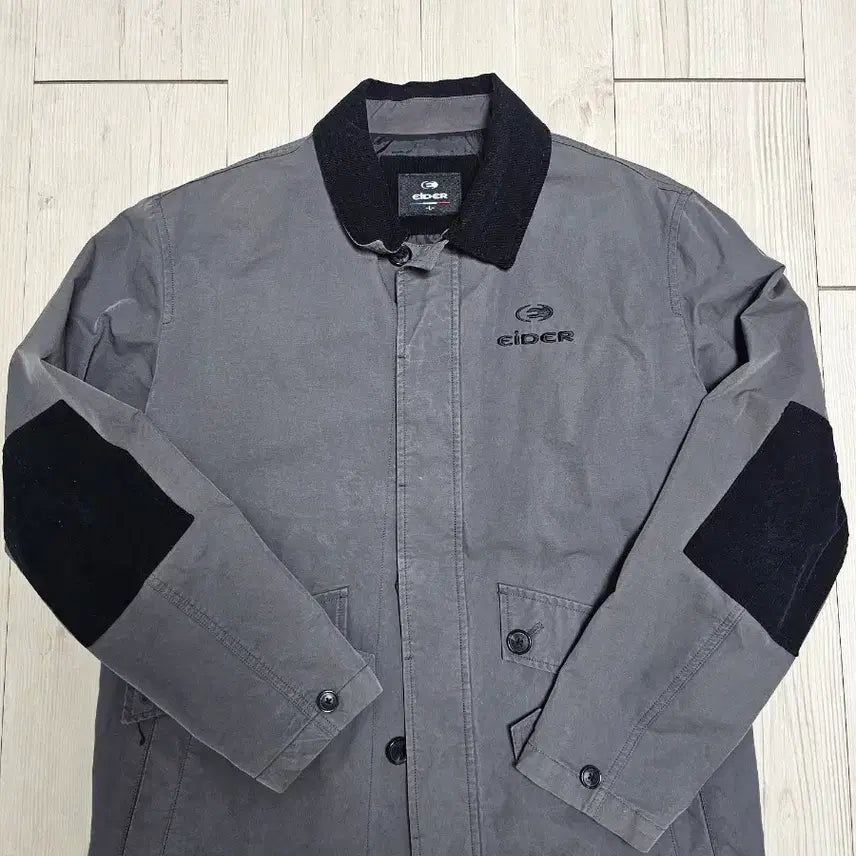 [BUNJANG] Eider Charcoal Corduroy Patch Jacket (Size 105) / 아이더 차콜 코듀로이 패치 자켓 (105)