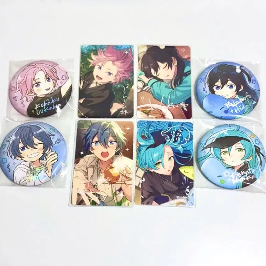[BUNJANG] Ensemble Stars! Bundle Set Chibi Photocard &amp; Can Badge - Kohaku, Hokuto, Niki, Kanata / 일괄)앙스타 앙월드 포카 치비 캔뱃지 코하쿠 호쿠토 니키 카나타