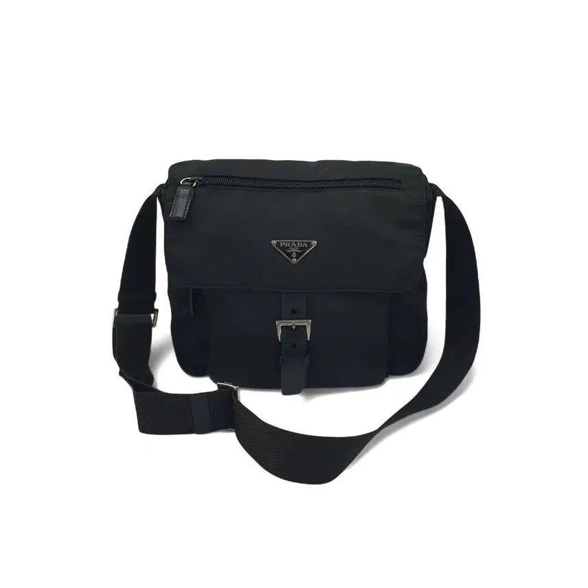 [BUNJANG] Prada Re-Nylon Black Messenger Crossbody Bag / 프라다 리나일론 블랙 메신저백 크로스백 숄더백