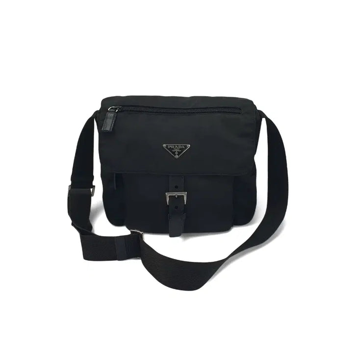 [BUNJANG] Prada Re-Nylon Black Messenger Crossbody Bag / 프라다 리나일론 블랙 메신저백 크로스백 숄더백
