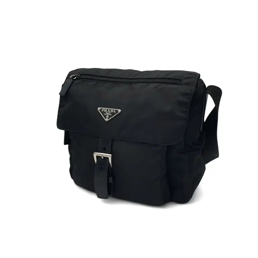 [BUNJANG] Prada Re-Nylon Black Messenger Crossbody Bag / 프라다 리나일론 블랙 메신저백 크로스백 숄더백