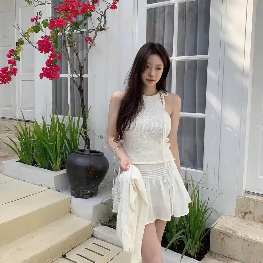 [BUNJANG] Leeds Pintuck Leaf Skirt / [Leeds] pintuck leaf skirt