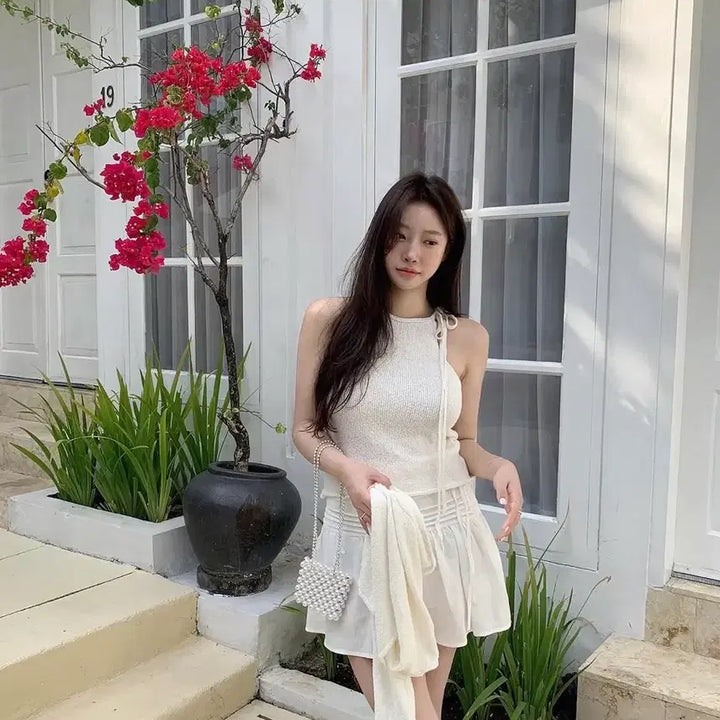 [BUNJANG] Leeds Pintuck Leaf Skirt / [Leeds] pintuck leaf skirt