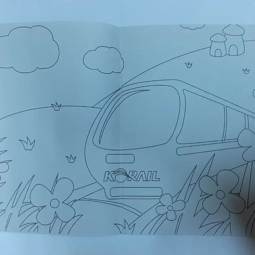 [BUNJANG] Korail KTX High-Speed Train Coloring Book and Crayon Set / 코레일 KTX미니 기차와 떠나는 색칠여행 KTX 고속열차 버전 팝니다