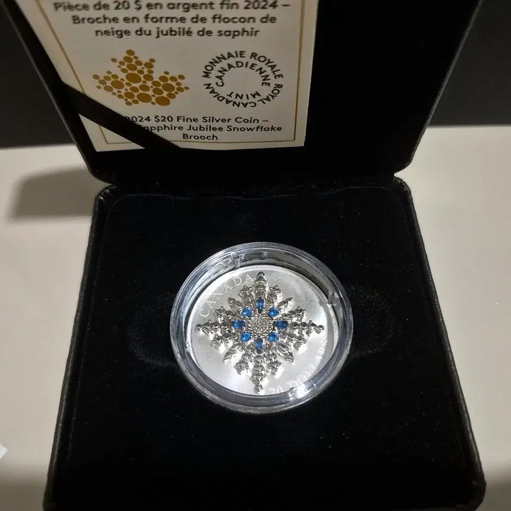 [SOLD OUT] 한정판 엘리자베스 여왕의 눈꽃브로치 1온스 은화