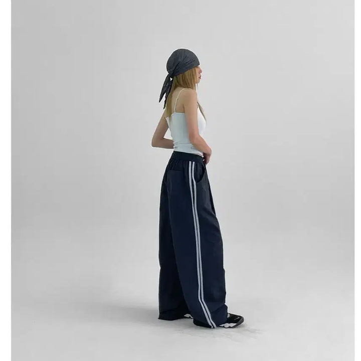 [SOLD OUT] [블랙업](단종)세헤븐 라인 나일론 밴딩팬츠