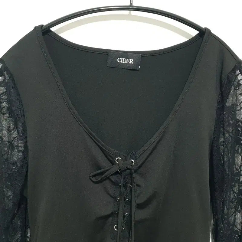 [BUNJANG] Shop Cider Lace-up Bodysuit L / 샵사이다 레이스업 바디수트 L_M1978