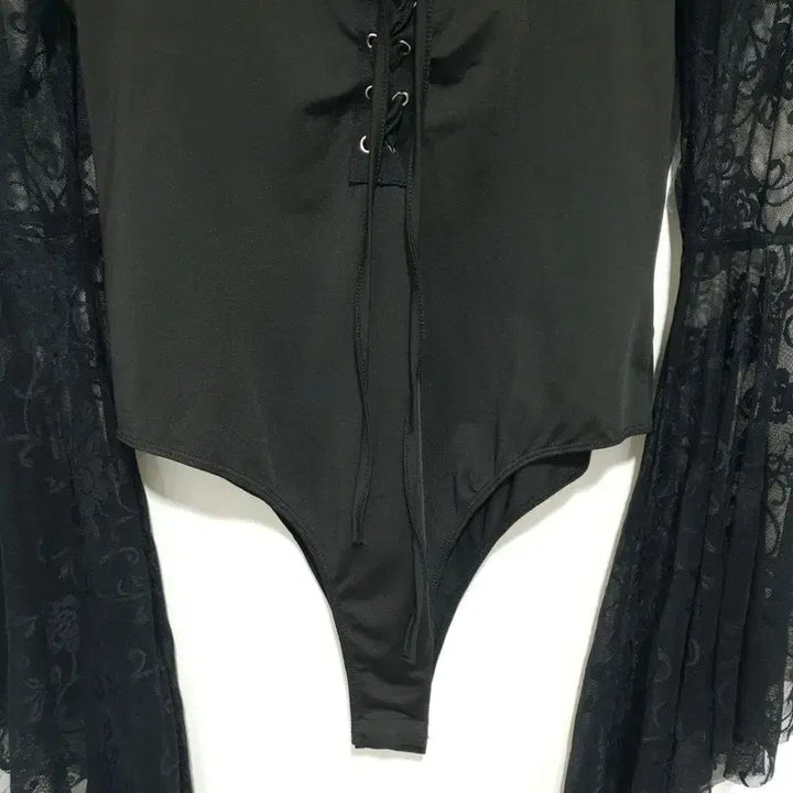 [BUNJANG] Shop Cider Lace-up Bodysuit L / 샵사이다 레이스업 바디수트 L_M1978