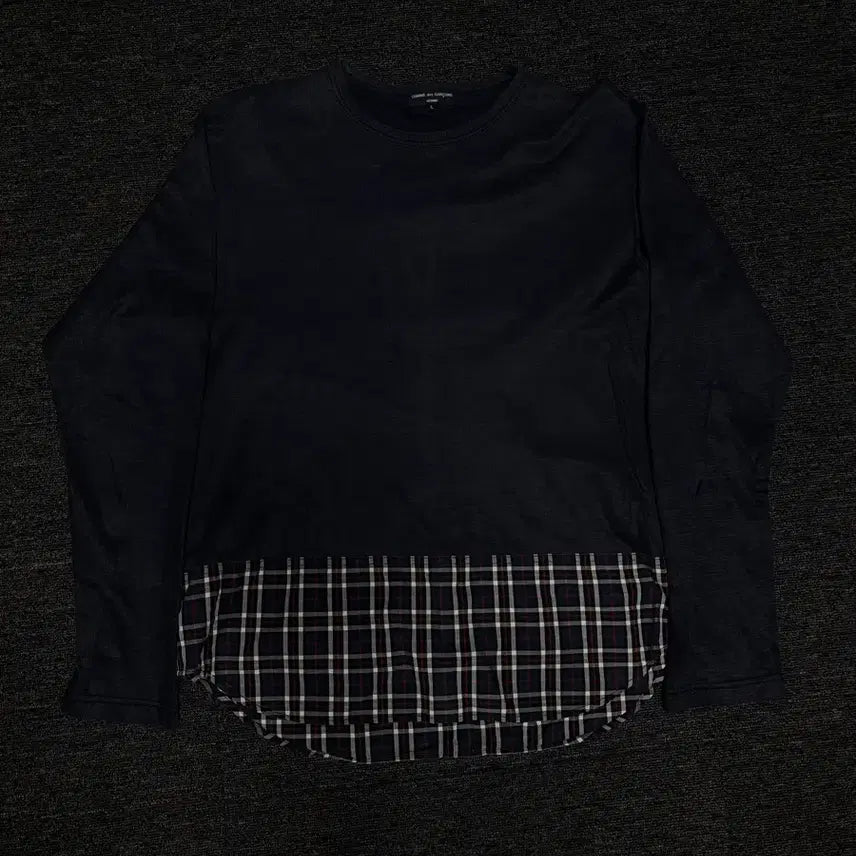 [SOLD OUT] 꼼데가르송 옴므 네이비 긴팔티셔츠 L