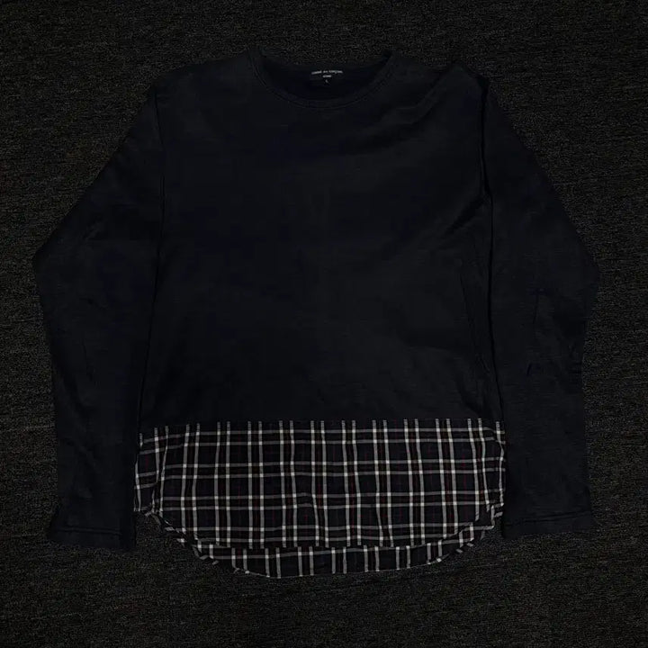 [SOLD OUT] 꼼데가르송 옴므 네이비 긴팔티셔츠 L