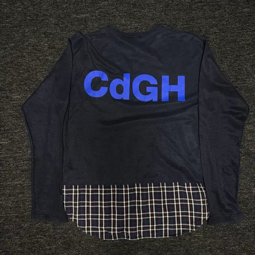 [SOLD OUT] 꼼데가르송 옴므 네이비 긴팔티셔츠 L