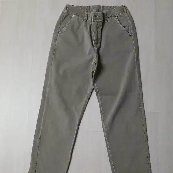 [BUNJANG] Spandex Cotton Pants Loose Fit Beige / 스판면바지