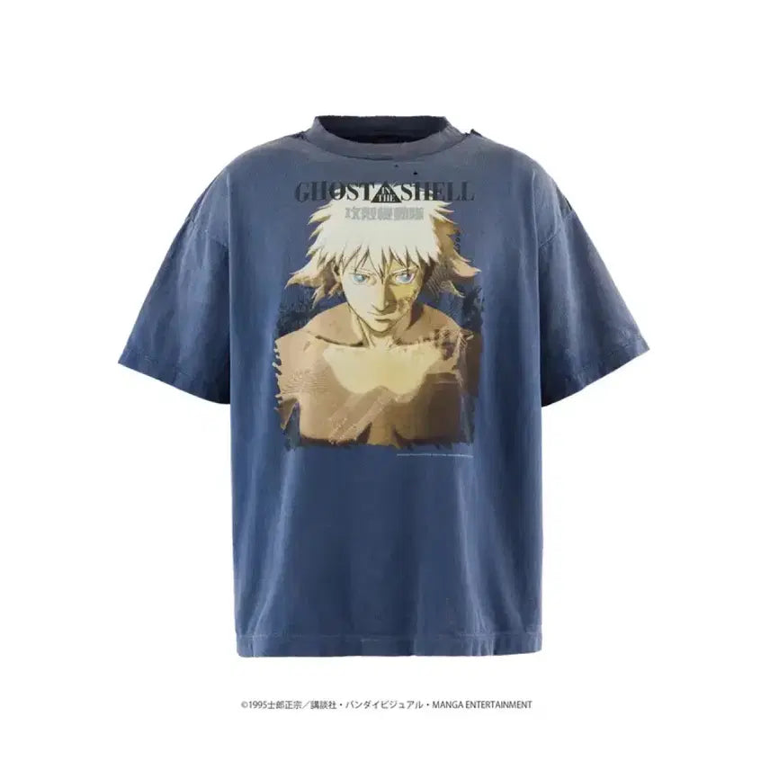 [BUNJANG] Saint Michael Ghost Shell Short Sleeve T-shirt / [L]세인트미카엘 고스트쉘 반팔티셔츠