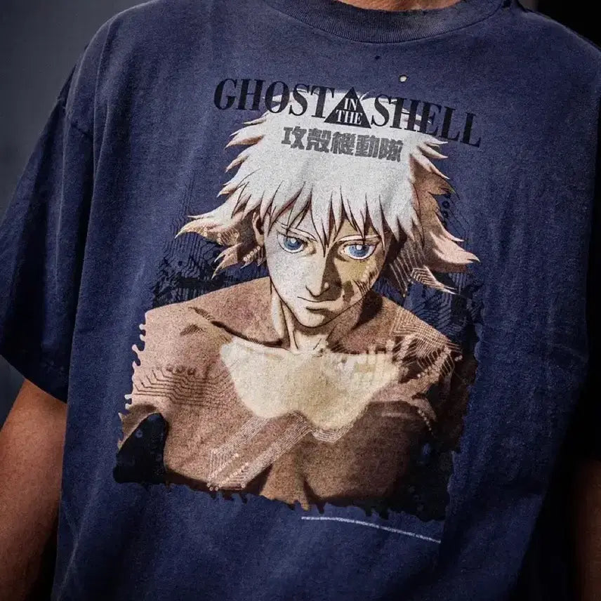 [BUNJANG] Saint Michael Ghost Shell Short Sleeve T-shirt / [L]세인트미카엘 고스트쉘 반팔티셔츠