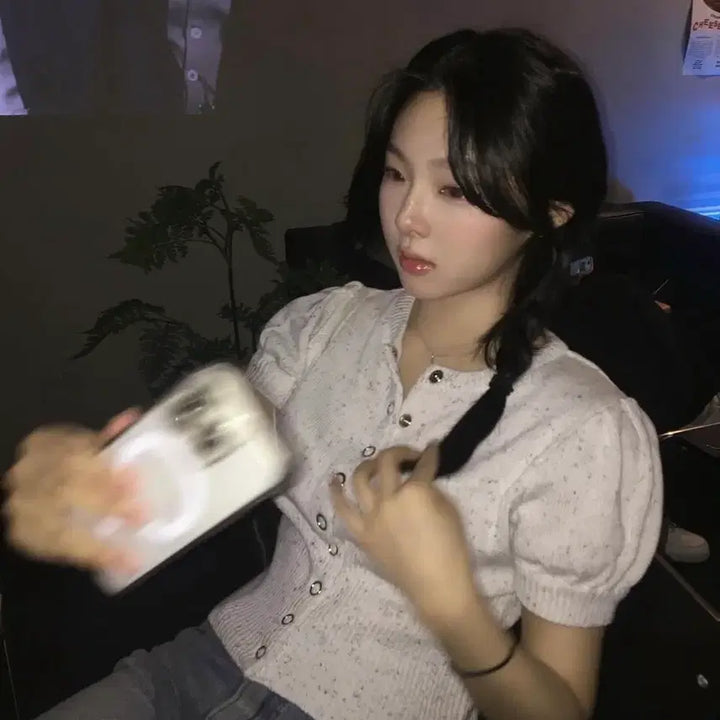 [BUNJANG] Letter From Moon Dust Half Cardigan (White) / 레터프롬문 더스트 하프 가디건 (화이트)