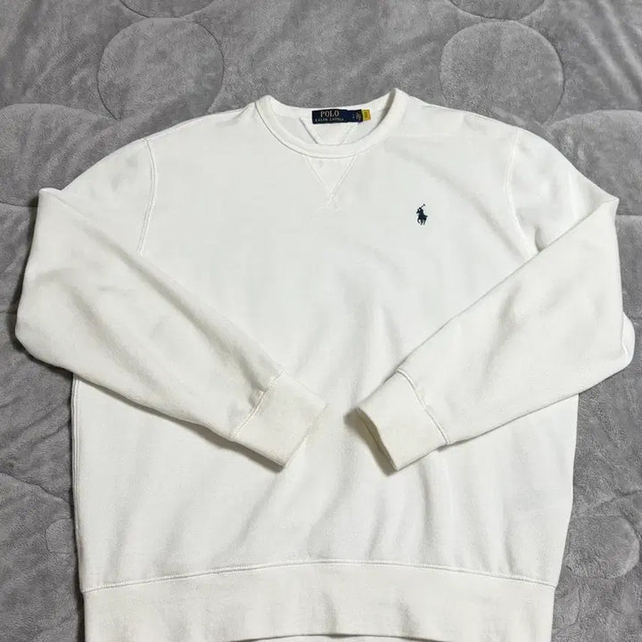 [BUNJANG] Polo Ralph Lauren White Crewneck Sweatshirt / 폴로 화이트 맨투맨 L