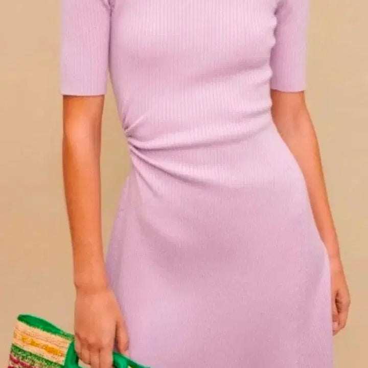 [BUNJANG] Maje Cutout Drape Knit Dress / 마쥬 컷아웃 드레이프 니트 원피스