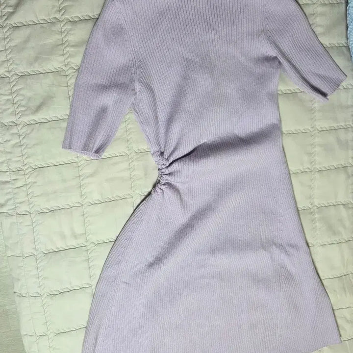 [BUNJANG] Maje Cutout Drape Knit Dress / 마쥬 컷아웃 드레이프 니트 원피스