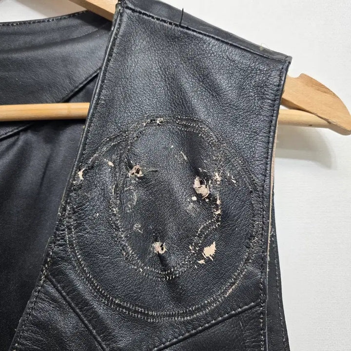 [BUNJANG] Biker Patch Leather Vest / 바이커 패치 가죽 조끼