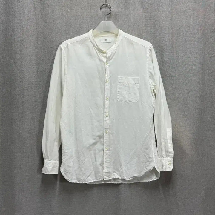 [BUNJANG] Uniqlo Linen Blend Henley Long Sleeve Shirt L / [L] 유니클로 린넨 마 헨리넥 긴팔 셔츠 남방