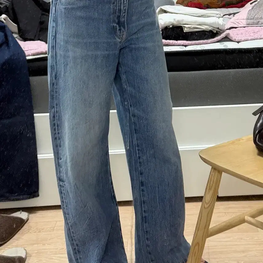 [BUNJANG] Zara Wide Fit Denim Pants Medium Rise / ZARA 와이드핏 데님 팬츠 미디엄 라이즈 36