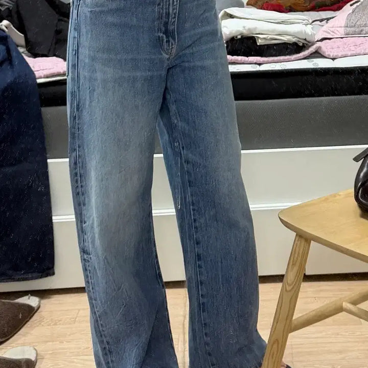 [BUNJANG] Zara Wide Fit Denim Pants Medium Rise / ZARA 와이드핏 데님 팬츠 미디엄 라이즈 36