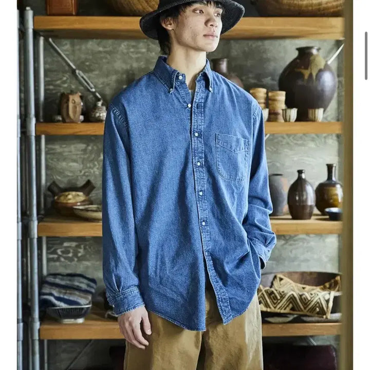 [BUNJANG] Orslow Denim Shirt / 오어슬로우 데님셔츠